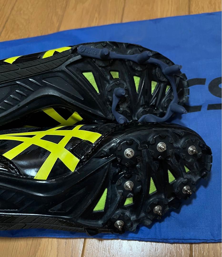 ASICS EFFORT スパイクシューズ ブラック/イエロー