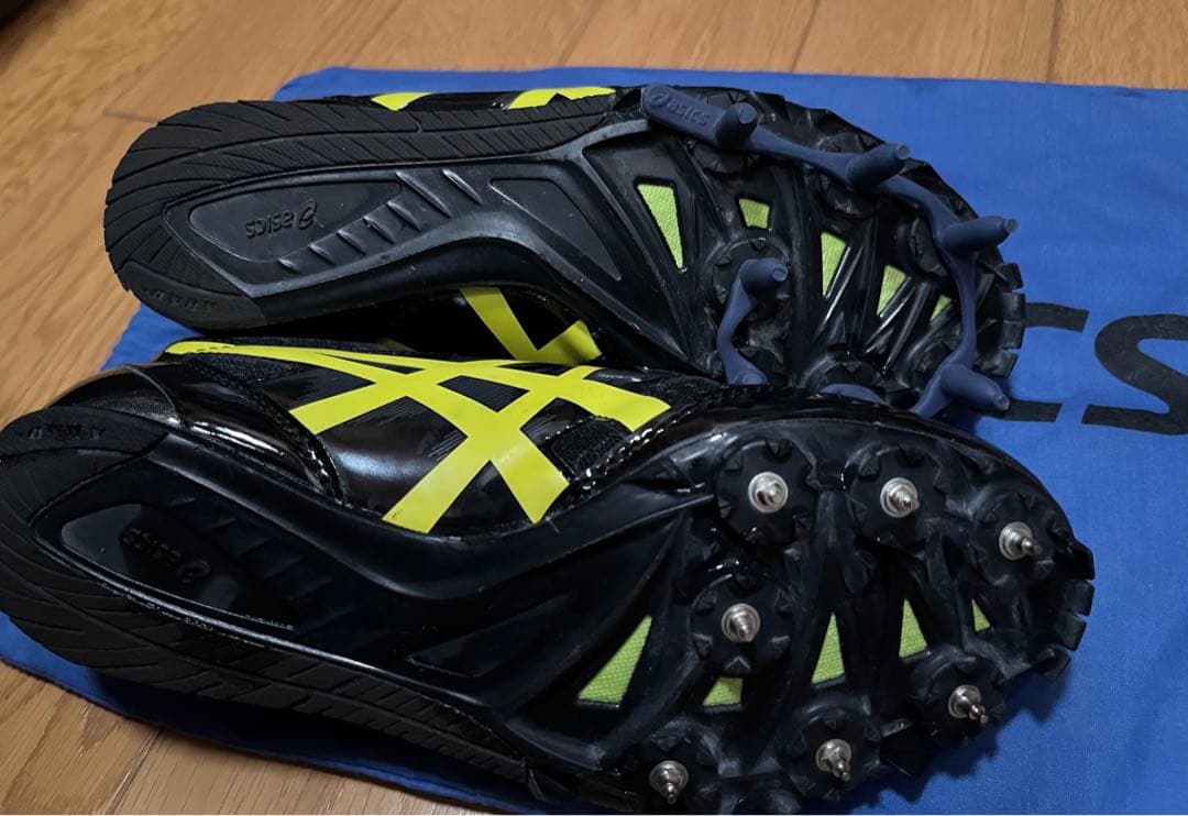 ASICS EFFORT スパイクシューズ ブラック/イエロー