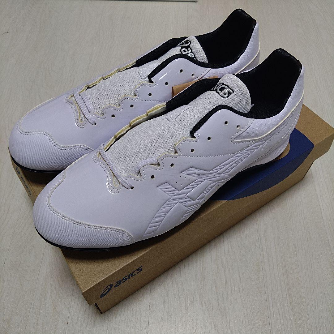 新品 アシックス NEOREVIVE4 WIDE 野球スパイク 白 29.5