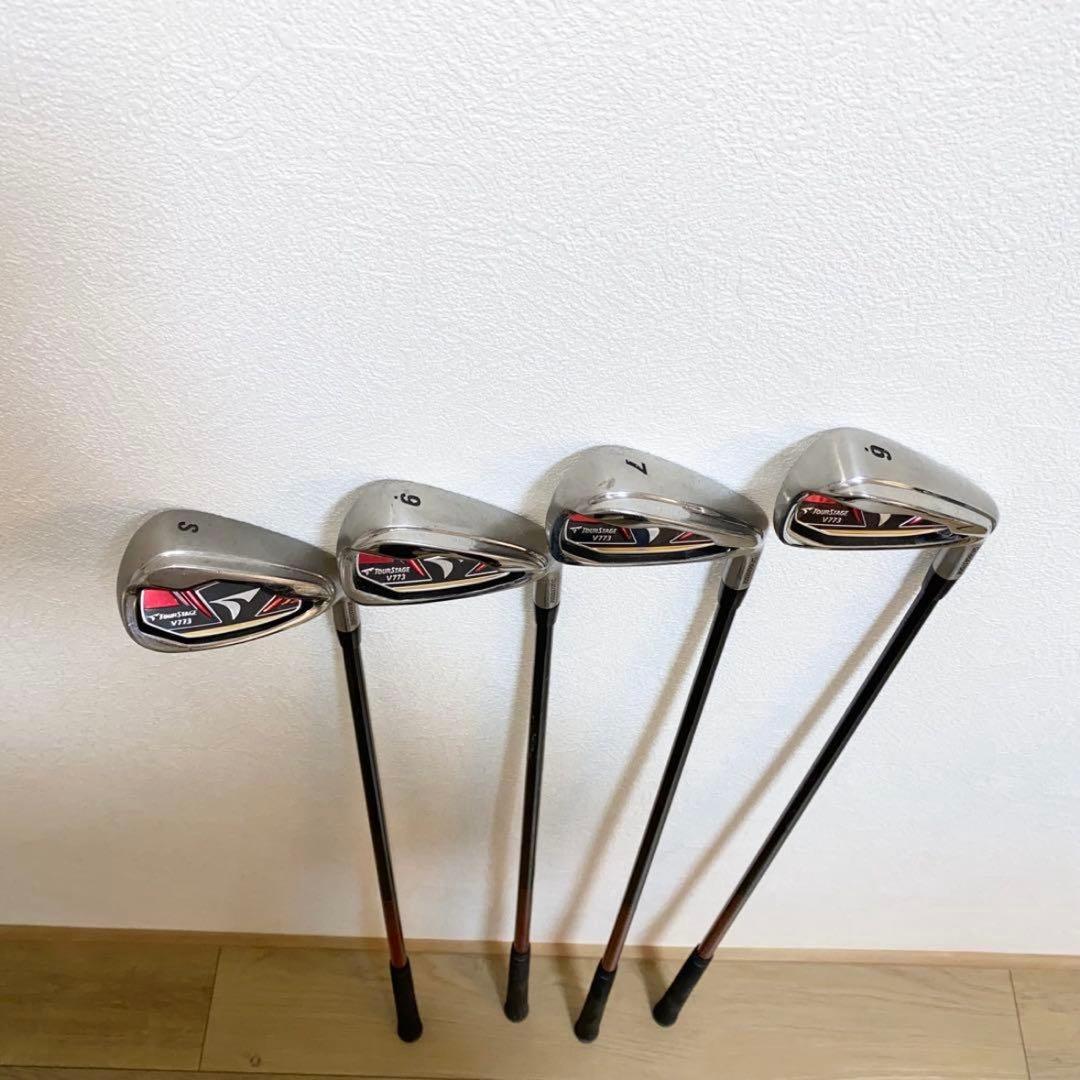 TOURSTAGEゴルフクラブ セット 初心者メンズ右利きキャディバッグ付SR