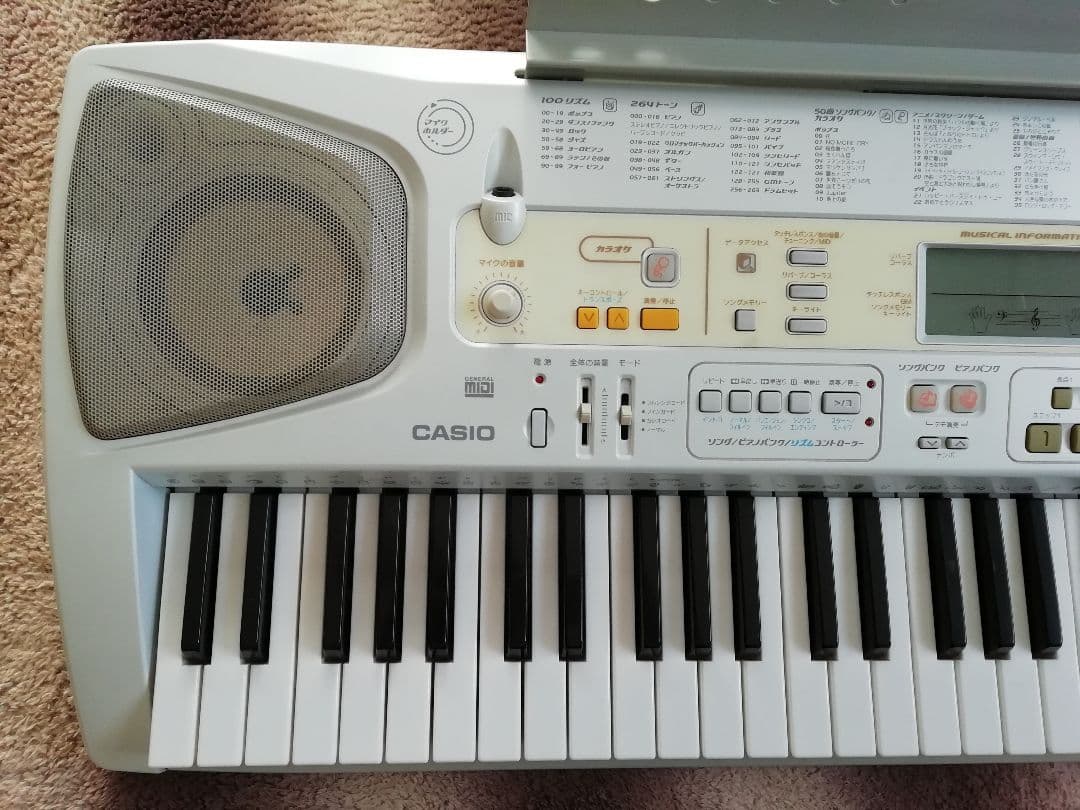 CASIO 電子ピアノ スタンド付 動作確認済 LK−201tv