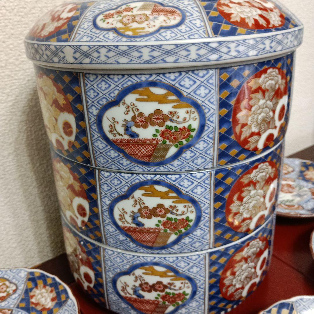 美濃焼　庫山窯　三段重箱　取り皿　5枚セット　新品未使用品