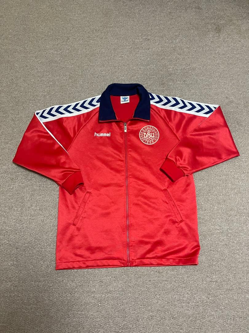 Denmark national team 赤 ジャケット DBUロゴ　Lサイズ