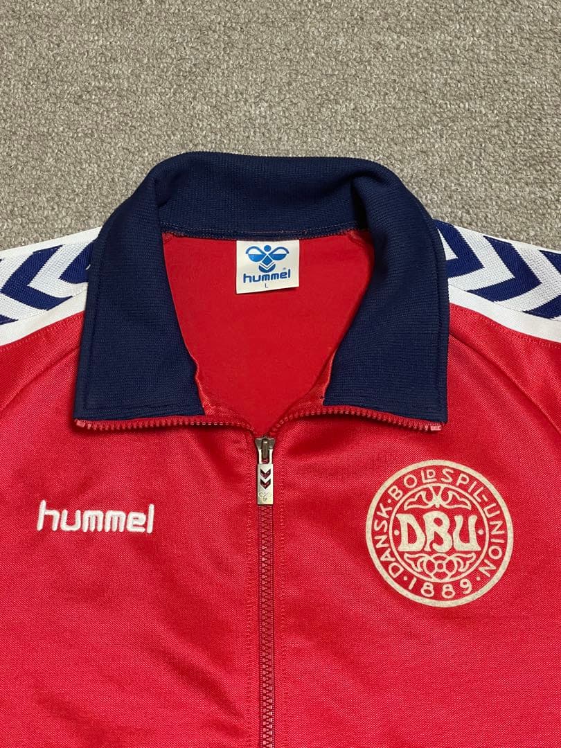 Denmark national team 赤 ジャケット DBUロゴ　Lサイズ