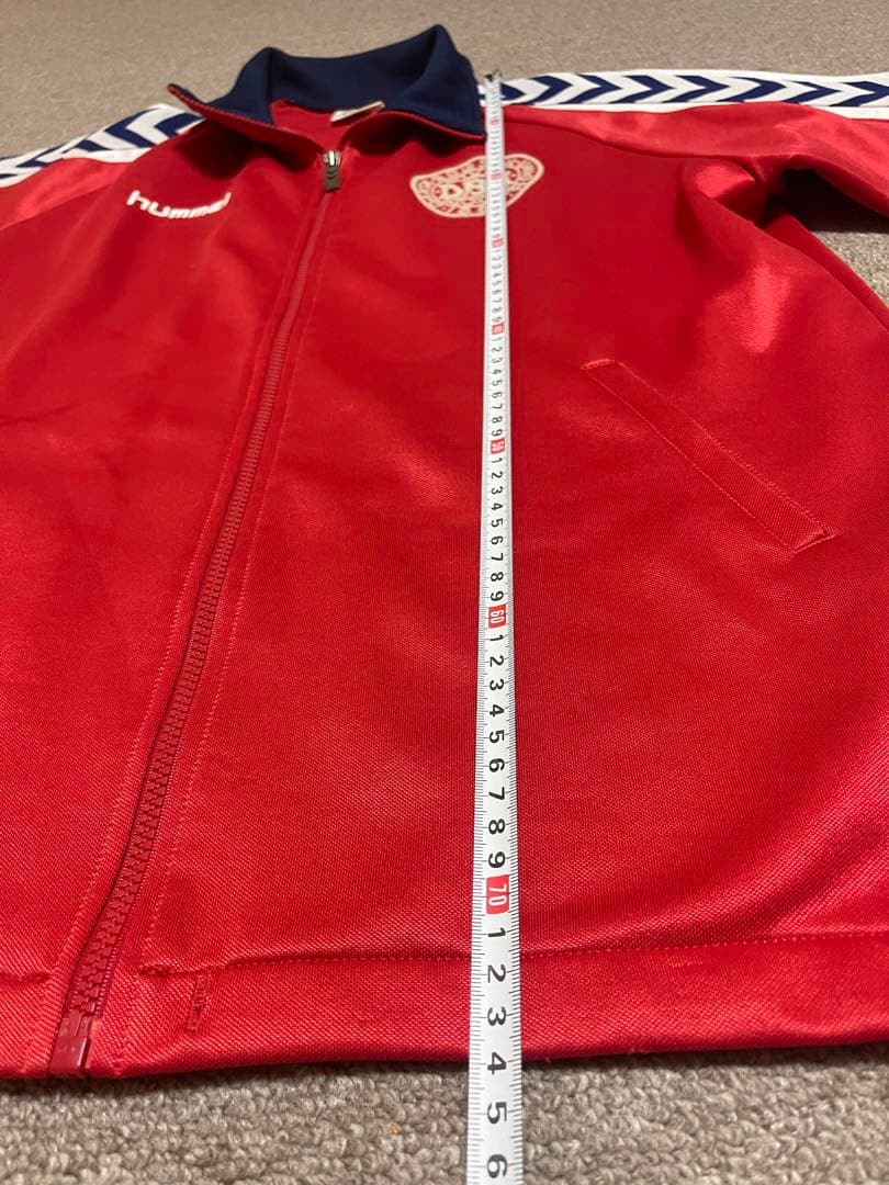 Denmark national team 赤 ジャケット DBUロゴ　Lサイズ