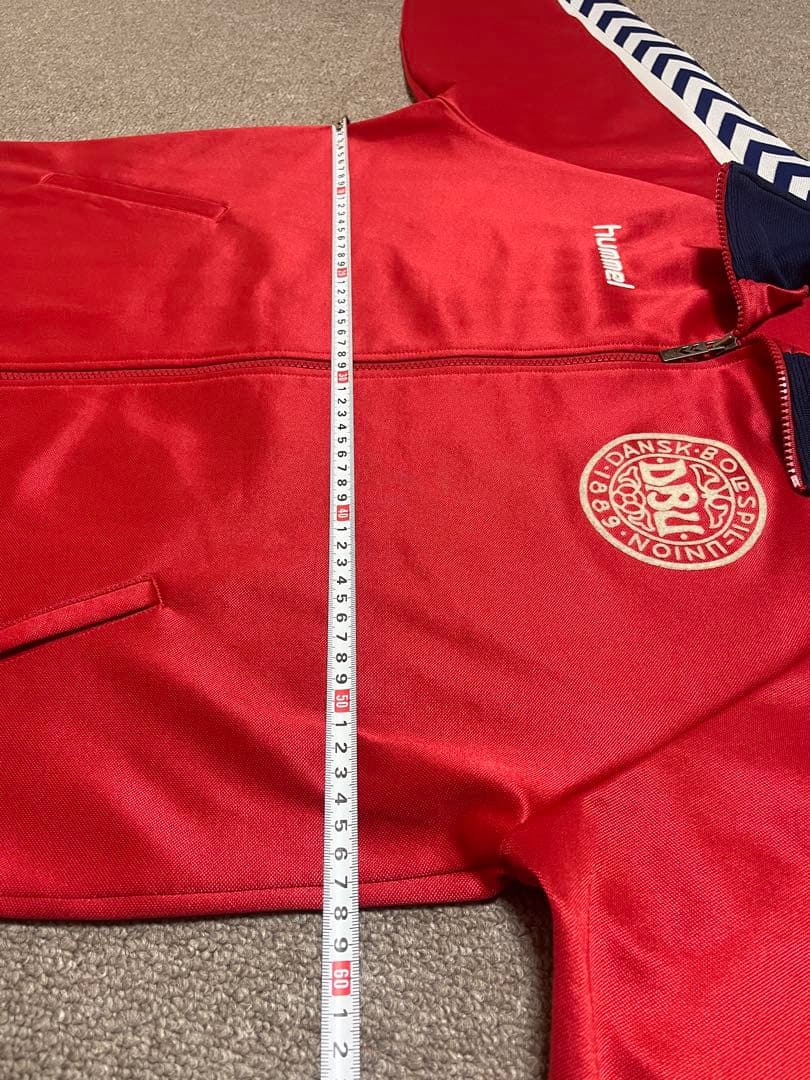 Denmark national team 赤 ジャケット DBUロゴ　Lサイズ