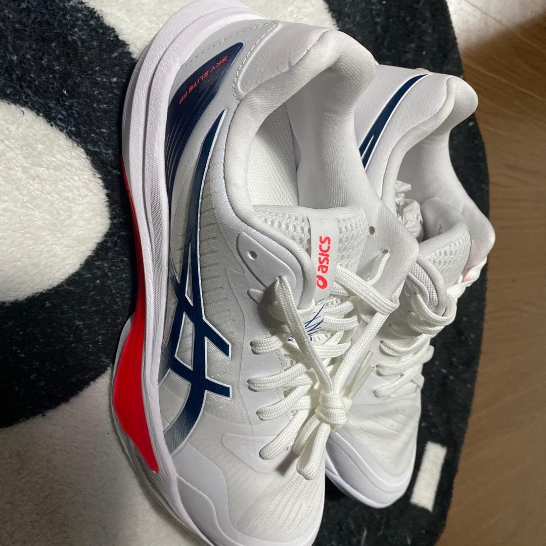 asics バレーボールシューズ ホワイト/ネイビー/レッド
