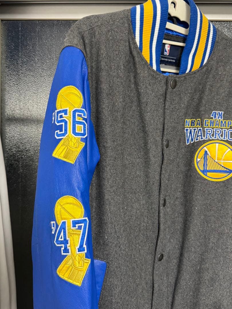 NBA 希少 美品 ウォリアーズ 優勝記念 本革 スタジャン