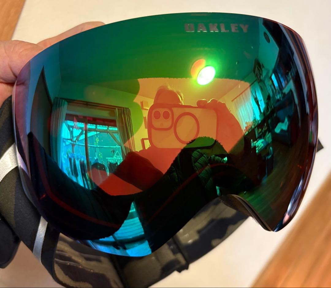 Oakley スノーゴーグル グリーン/レッドミラー