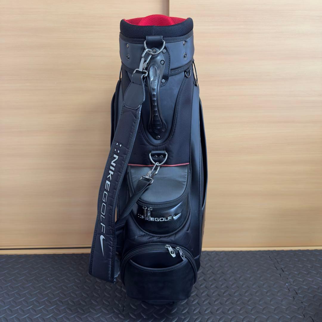 NIKE GOLF キャディバッグ 6分割 ブラック フード付き メンズ向け