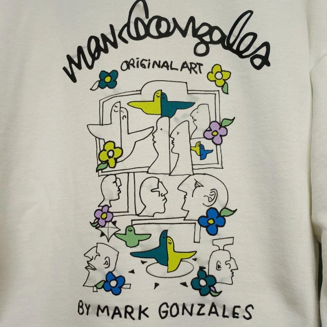 Mark Gonzales オリジナルアート パーカー L ホワイトスケーター
