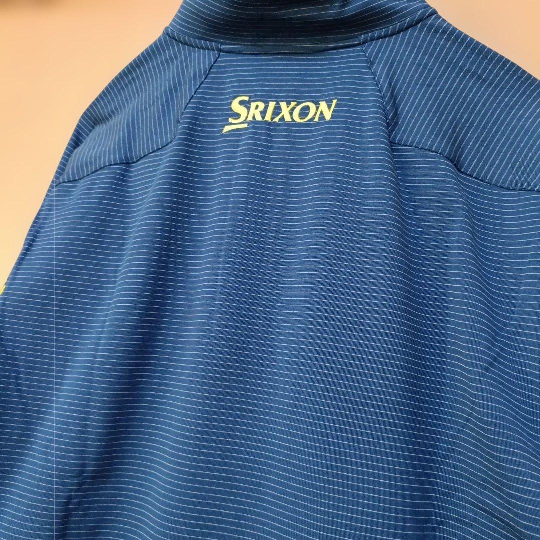 未使用 SRIXON ボーダー柄ハーフジップ・タートル薄手セーター2点セットLL