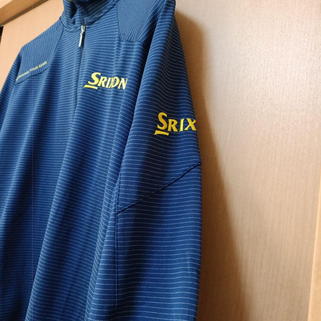 未使用 SRIXON ボーダー柄ハーフジップ・タートル薄手セーター2点セットLL