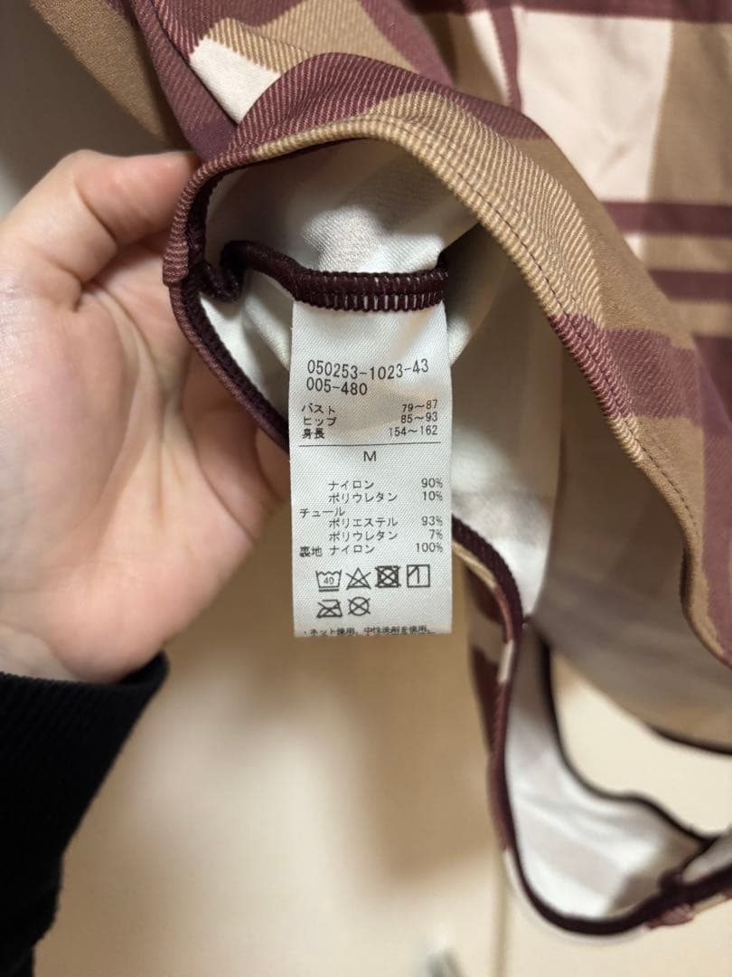 チャコット　チェック柄レオタード　レディース