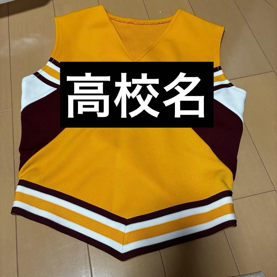 希少　廃盤　高校 チアユニフォーム 上衣のみ 旧タイプ 34/16チームロゴ刺繍