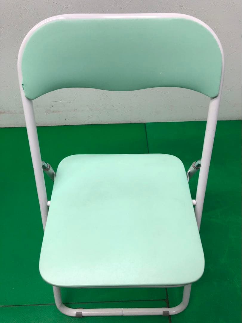 ☆引き取り限定販売☆折りたたみ椅子　4脚セット　ミント