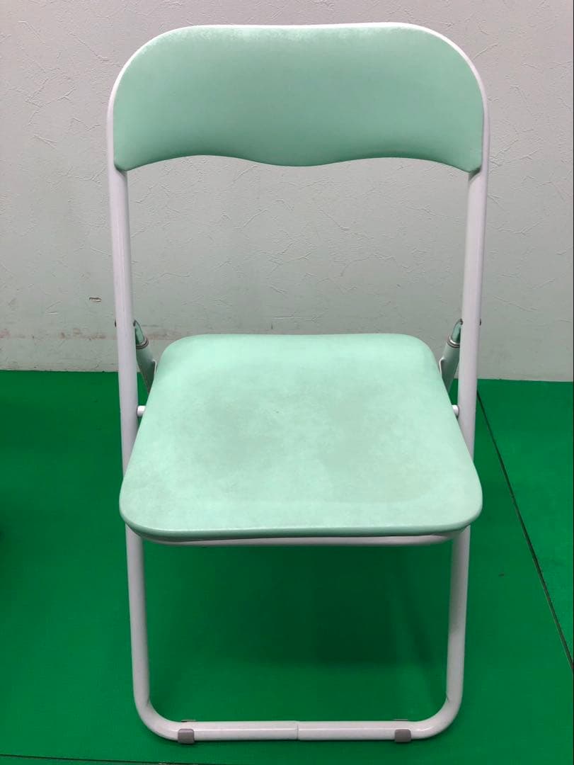 ☆引き取り限定販売☆折りたたみ椅子　4脚セット　ミント