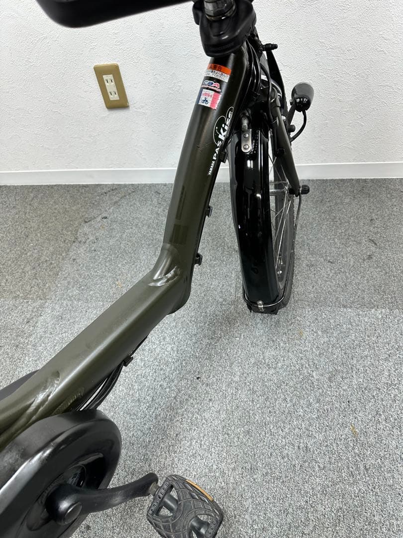 チャイルドシート付き電動自転車　ヤマハパスKISS 大型フロントカゴあり