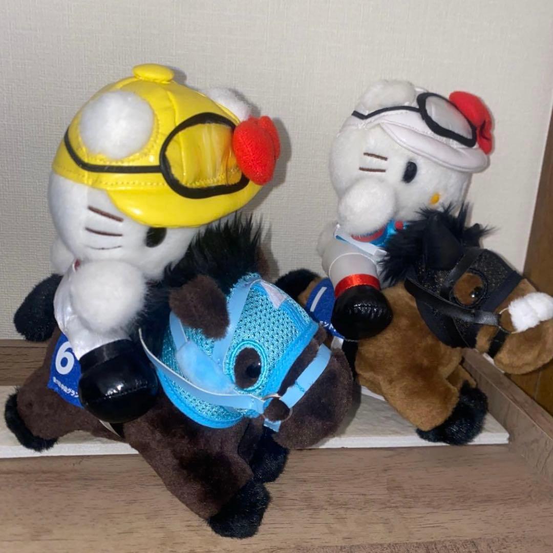 タグ付き お馬deキティ キティ　ぬいぐるみ　アーモンドアイ　オジュウチョウサン