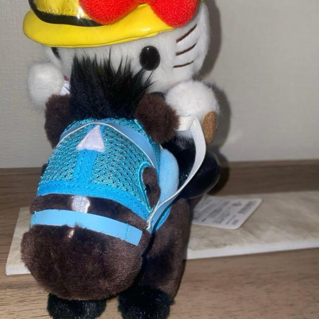 タグ付き お馬deキティ キティ　ぬいぐるみ　アーモンドアイ　オジュウチョウサン