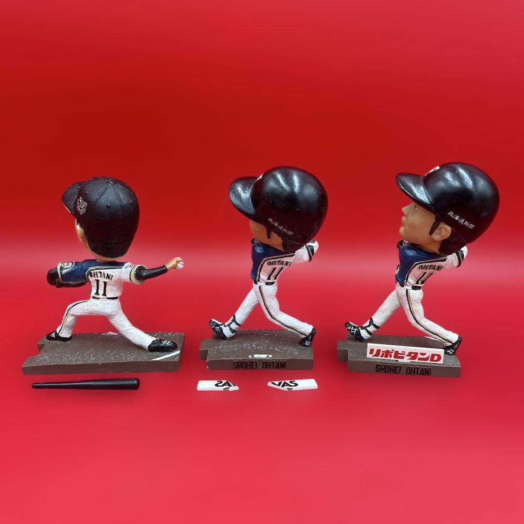大谷翔平 ボブルヘッド　フィギュア 3体セット　日本ハムファイターズ
