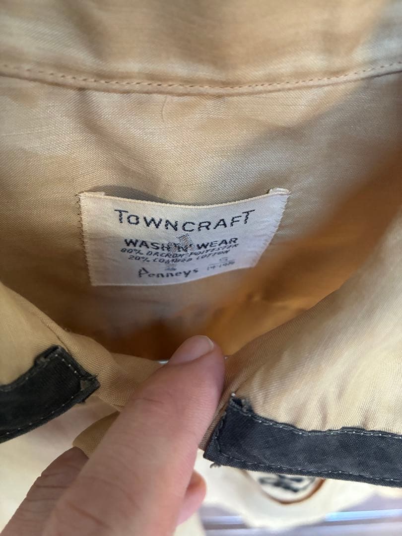 【50’s 激レア】　TOWNCRAFT 刺繍シャツ ベージュ