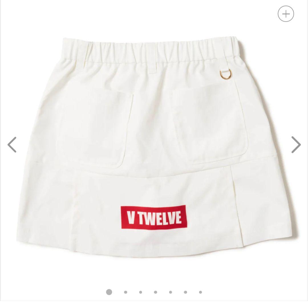 【新品・未使用】V12 BOX LOGO スカート インナー付 ホワイト